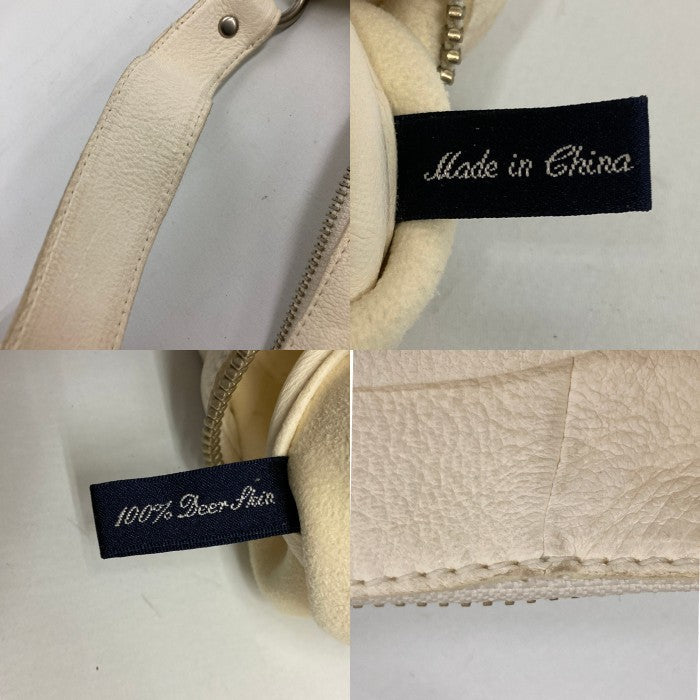 RALPH LAUREN ラルフローレン フリンジ コンチョ 鹿革 ショルダーバッグ ホワイト 瑞穂店