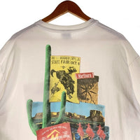 Marlboro マルボロ CACTUS RODEO プリントポケットTシャツ ホワイト サボテン Hanes USA製 Size XL 福生店