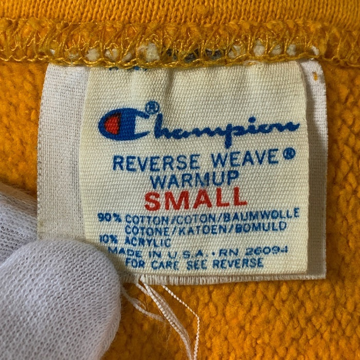 80's Champion チャンピオン REVERSE WEAVE リバースウィーブ WYOMING スウェットパーカー イエロー Size S 福生店