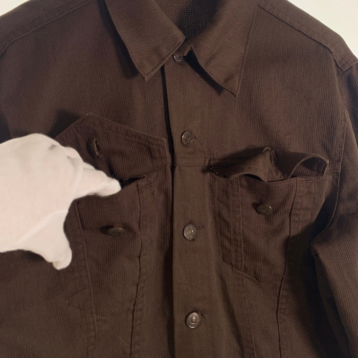 70's LEVI'S リーバイス Cotton Pique Trucker Jacet コットンピケ トラッカージャケット ボタン裏529 ビッグE 三角タグ ブラウン Size M相当 福生店
