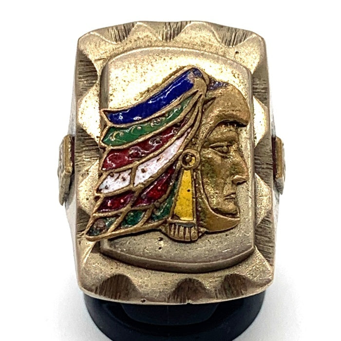 40's MEXICAN BIKER RING メキシカン バイカーリング インディアンモチーフ 合金 Size 15号 福生店