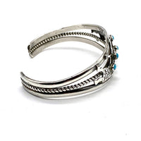ナバホ族 S,WILSON ココペリ ターコイズ シルバーバングル STERLING 福生店