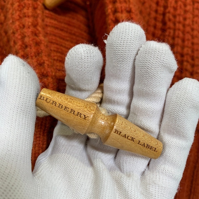 BURBERRY BLACK LABEL バーバリーブラックレーベル ショールカラーウールカーディガン オレンジ Size 3 福生店