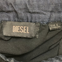 DIESEL ディーゼル フリル デニム切替 ミニスカート ブラック sizeS 瑞穂店