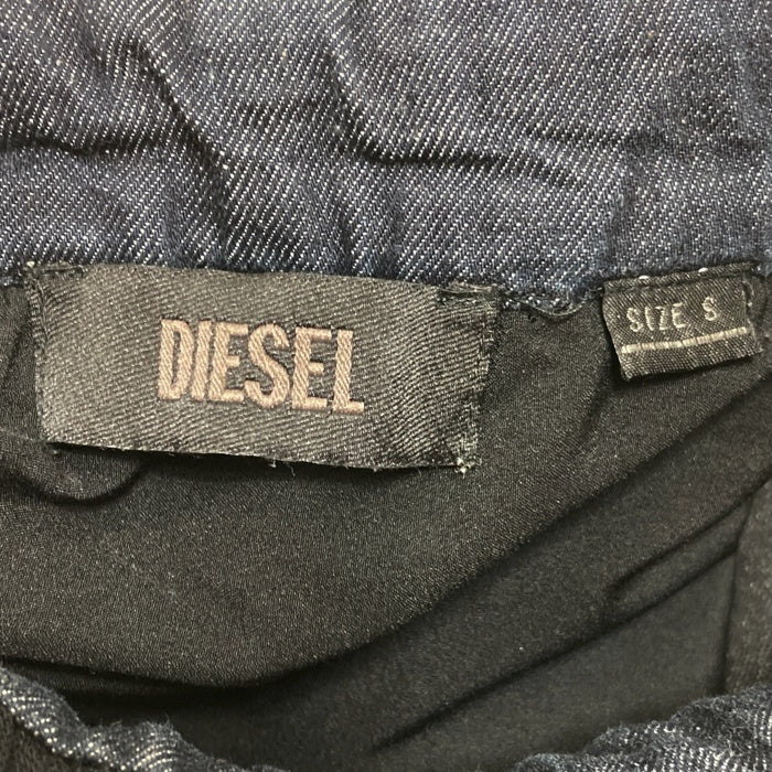 DIESEL ディーゼル フリル デニム切替 ミニスカート ブラック sizeS 瑞穂店