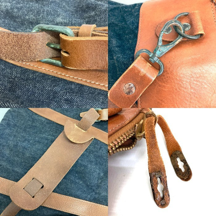 RRL ダブルアールエル デニム レザー トートバッグ RRL ダブルアールエル デニム レザー 2WAY トートバッグ