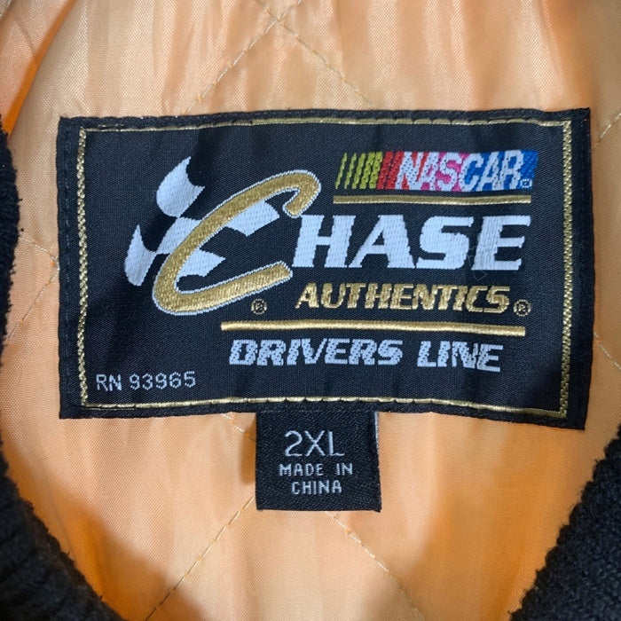 CHASE AUTHENTICS チェイス NASCAR M&M's レーシングジャケット イエロー ブラウン ワッペン リブ Size 2XL 福生店
