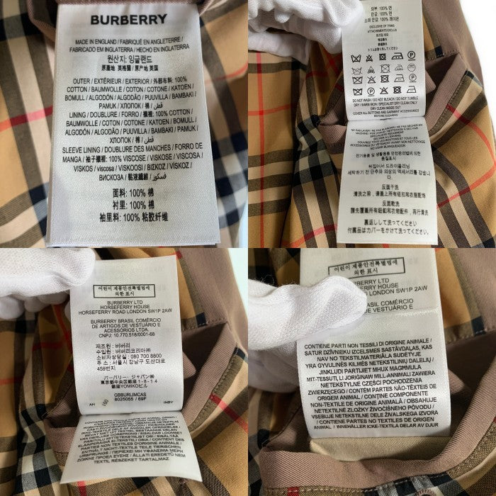 BURBERRY バーバリー ステンカラーコート 裏ノバチェック ベージュ