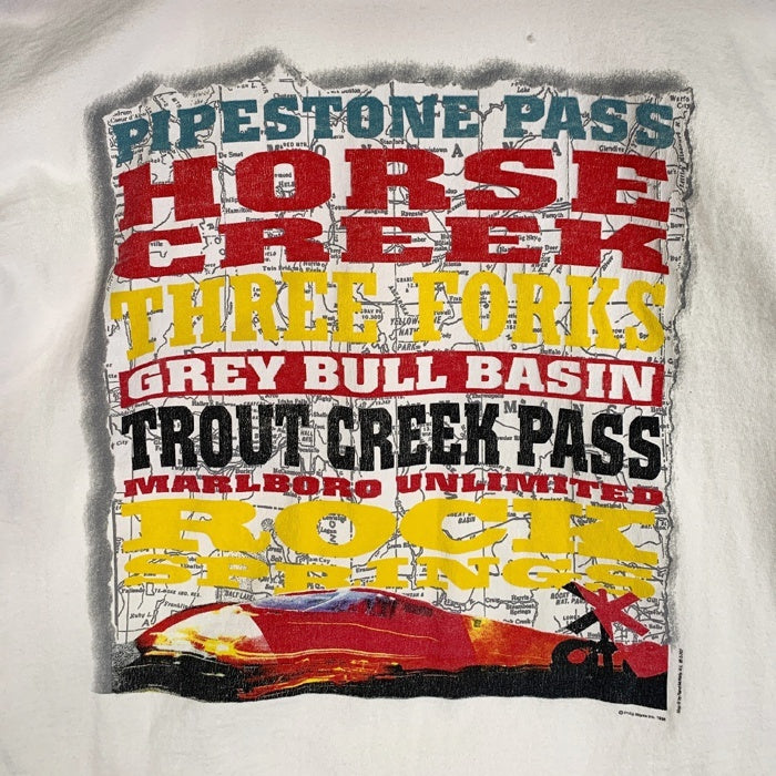 90's Marlboro マルボロ PIPESTONE PASS ポケットTシャツ ホワイト FRUIT OF THE LOOM Size XL 福生店