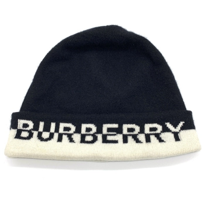 BURBERRY LONDON ENGLAND バーバリー ニットビーニー ブラック ホワイト 福生店