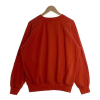 80's adidas アディダス 前V ラグランスリーブ クルーネックスウェットトレーナー レッド Size M-L 相当 福生店