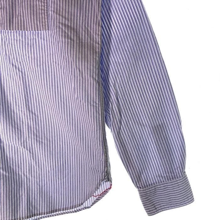 SUGAR CANE Light シュガーケーンライト ガチャポケ ストライプシャツ マチ 長袖 ホワイト ブルー Size M 福生店