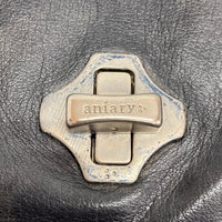 ANIARY アニアリー レザー ショルダーバッグ ネイビー 瑞穂店