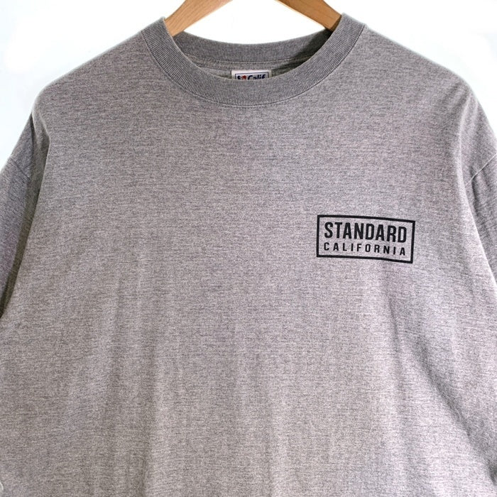 STANDARD CALIFORNIA スタンダードカリフォルニア SD HEAVYWEIGHT BOX LOGO T ヘビーウェイト ボックスロゴ プリントTシャツ グレー Size XL 福生店