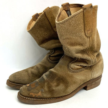 RED WING レッドウィング 8156　サイド刺繍羽タグ ラフアウト ペコス ブーツ ブラウン size7.5E 瑞穂店