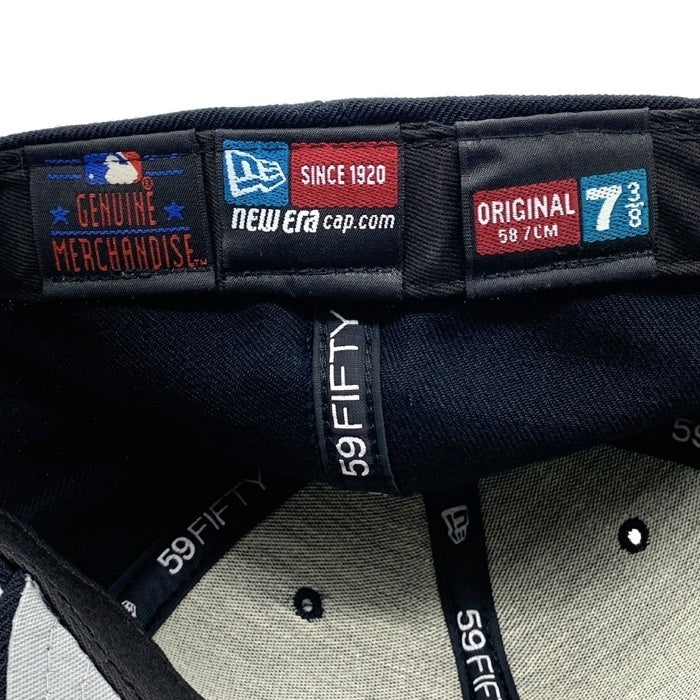 90's New Era ニューエラ MLB ニューヨーク・ヤンキース 59FIFTY ベースボールキャップ ブラック ウール USA製 Size 7 3/8 (58.7cm) 福生店