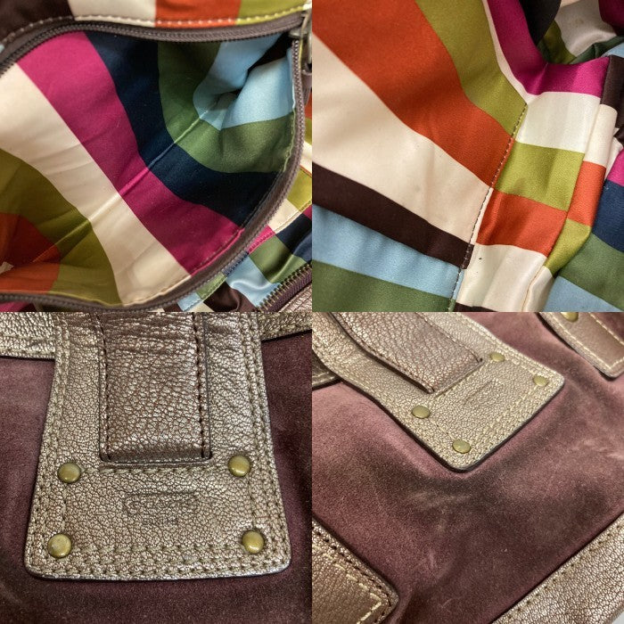 COACH コーチ レガシー  65周年記念アニバーサリー ハンドバッグ スウェード パープル 瑞穂店