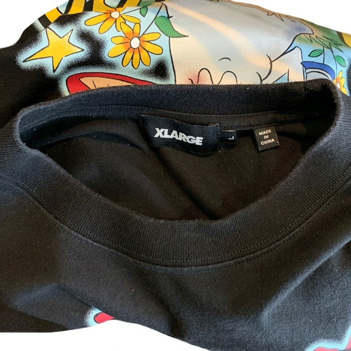 XLARGE エクストララージ グラフィックプリント Tシャツ ブラック 101232011026 Size L 福生店