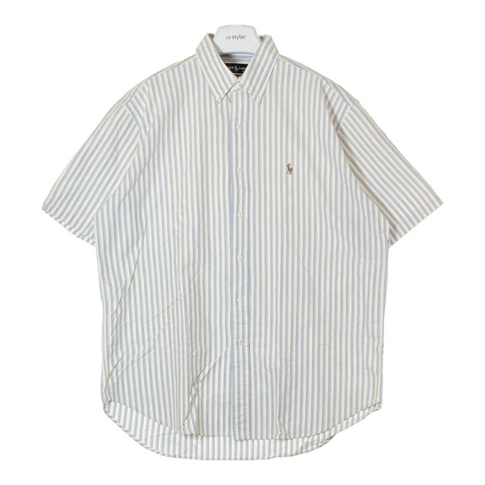 RALPH LAUREN ラルフローレン BLAKE コットン ボタンダウン ストライプシャツ マルチ 半袖 Size L 瑞穂店