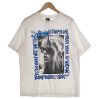 00's  STUSSY ステューシー LAURA TEE 半袖 Tシャツ ホワイト ブルー Size L 福生店