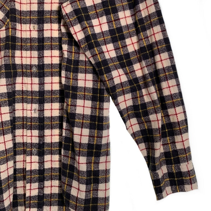 80's TOWNCRAFT タウンクラフト フランネルチェックシャツ コットン ホワイト ネイビー Size XL-R 福生店