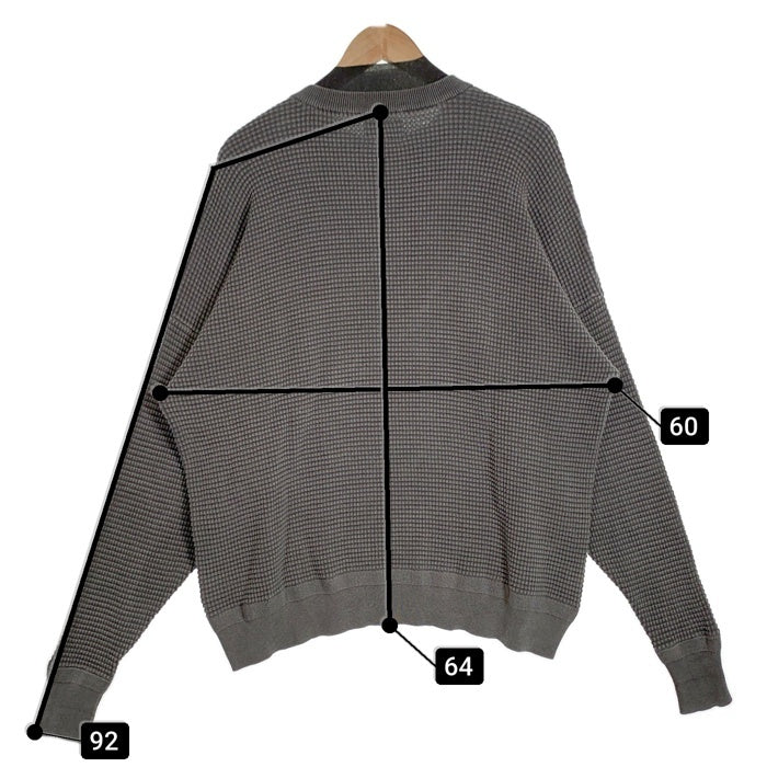 DESCENDANT ディセンダント ワッフル サーマルカットソー グレー Size 3 福生店