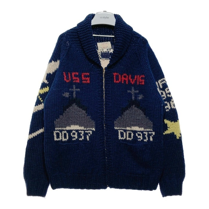 Gizemo Lightning ライトニングプロデュース USN カウチンセーター ネイビー Size M 瑞穂店