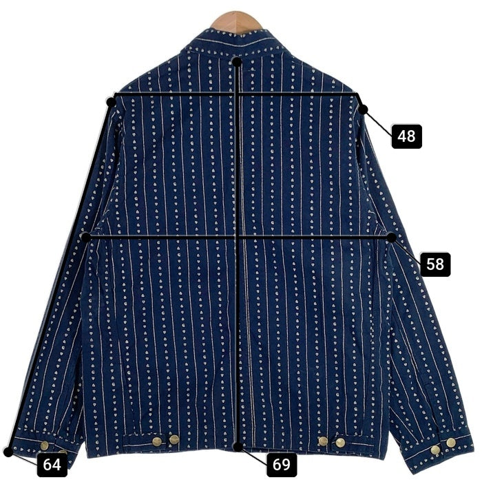 Carhartt WIP カーハートワークインプログレス DREWE CHORE COAT ドリューチョアコート カバーオール ストライプ ネイビー I034823.2RU Size S 福生店