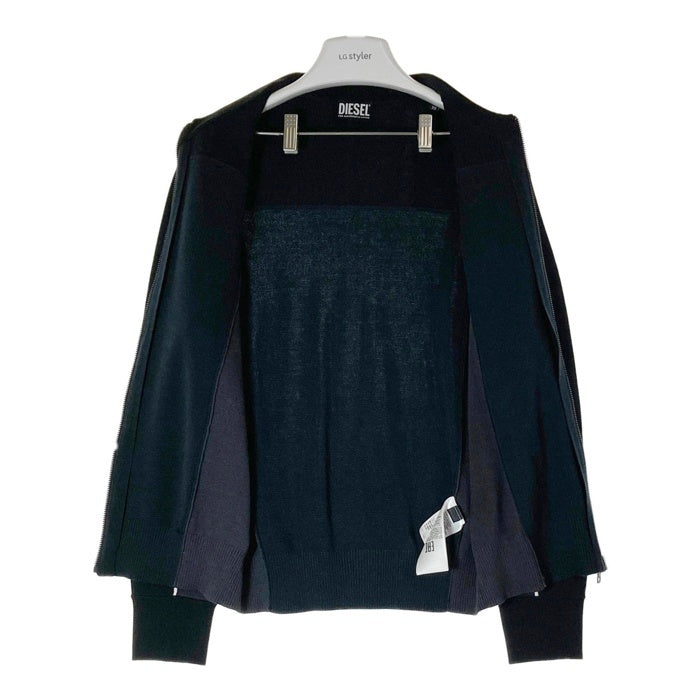 DIESEL ディーゼル A08007 K-WICHITA ZIP COD ニット ジップジャケット ブラック sizeXS 瑞穂店