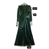 AMERI アメリ 23AW UND VELOUR HOLE LACE DRESS ベロア ホール レース ワンピース グリーン 02320530690 Size M 瑞穂店
