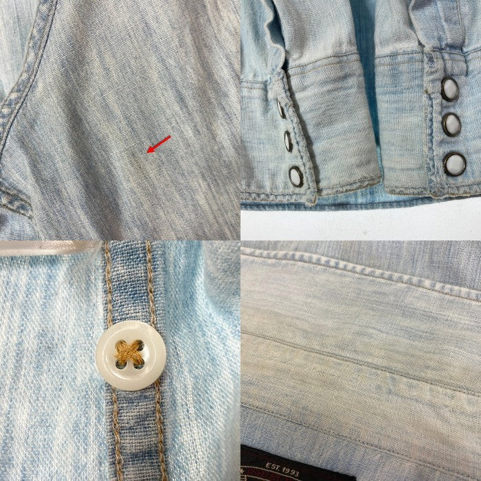 RRL ダブルアールエル デニムウェスタンシャツ ライトブルー sizeL 瑞穂店