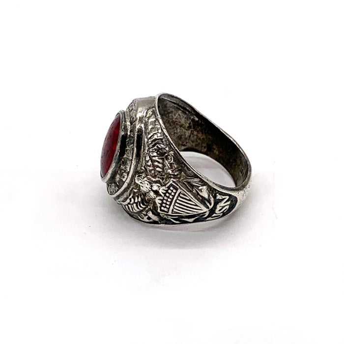 U.S.NAVY 米海軍 スターリングシルバー カレッジリング STERLING Size 18号 福生店
