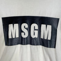 MSGM エムエスジーエム フロントボックスロゴプリント Tシャツ ホワイト 2440MM67 Size S 福生店