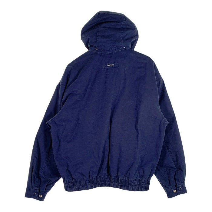SUPREME シュプリーム 24AW Leather Collar Utility Jacket レザーカラー ユーティリティジャケット ワーク ネイビー 3Mシンサレート Size L 福生店