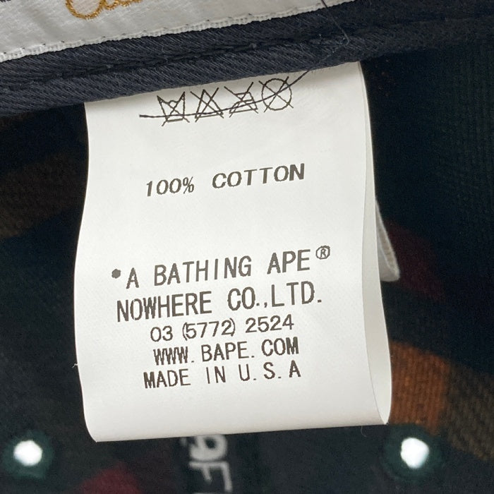 A BATHING APE アベイシングエイプ NEW ERA ニューエラ 伊勢丹チェック キャップ グリーン size7 1/2 瑞穂店