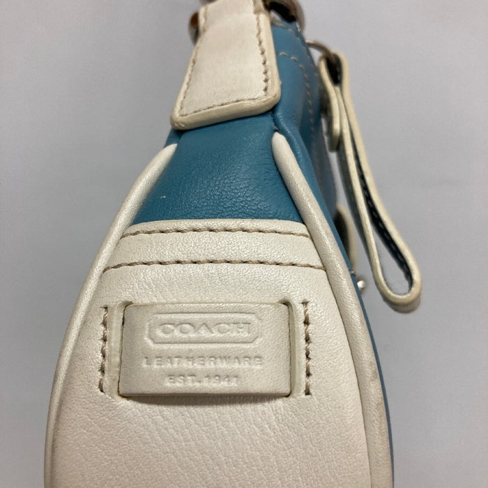 COACH コーチ レザーハンドバッグ ミニバッグ 7542 ライトブルー 瑞穂店