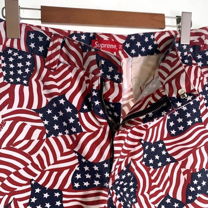 SUPREME シュプリーム 20SS WORK SHORT FLAGS ショーツ ショート ハーフパンツ 星条旗 アメリカ国旗 Size 34 福生店