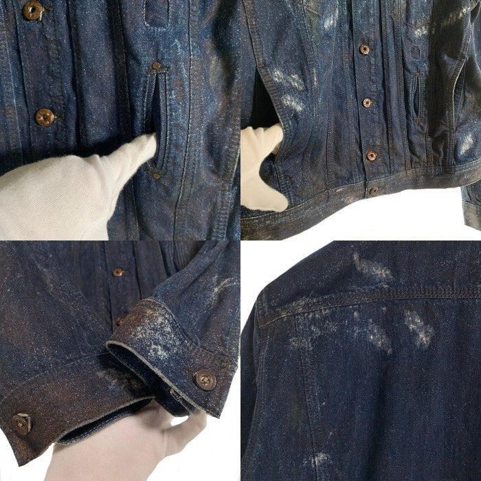 DIESEL ディーゼル ダメージ加工 デニムトラッカージャケット インディゴ Size L 福生店