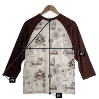 CORE FIGHTER コアファイター ラグランスリーブ 七分袖カットソー マルチプリント ホワイト ブラウン Size M 福生店