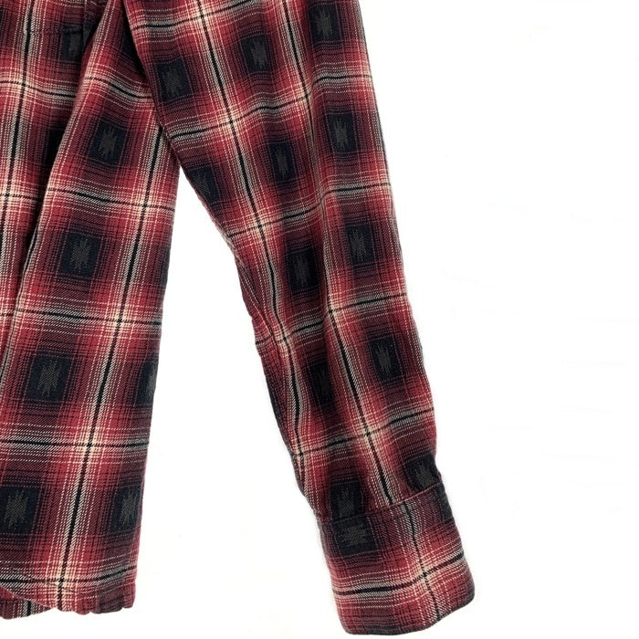 THE FLAT HEAD フラットヘッド 長袖 オンブレチェック ウエスタンシャツ ネイティブ柄 レッド CW-44W Size 38 福生店