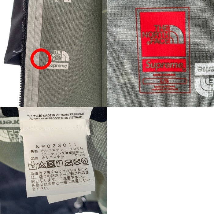 SUPREME シュプリーム 23SS THE NORTH FACE ノースフェイス Trompe Loeil Printed Taped Seam Shell Jacket プリント テープドシーム シェルジャケット ブラック NP02301I Size L 福生店