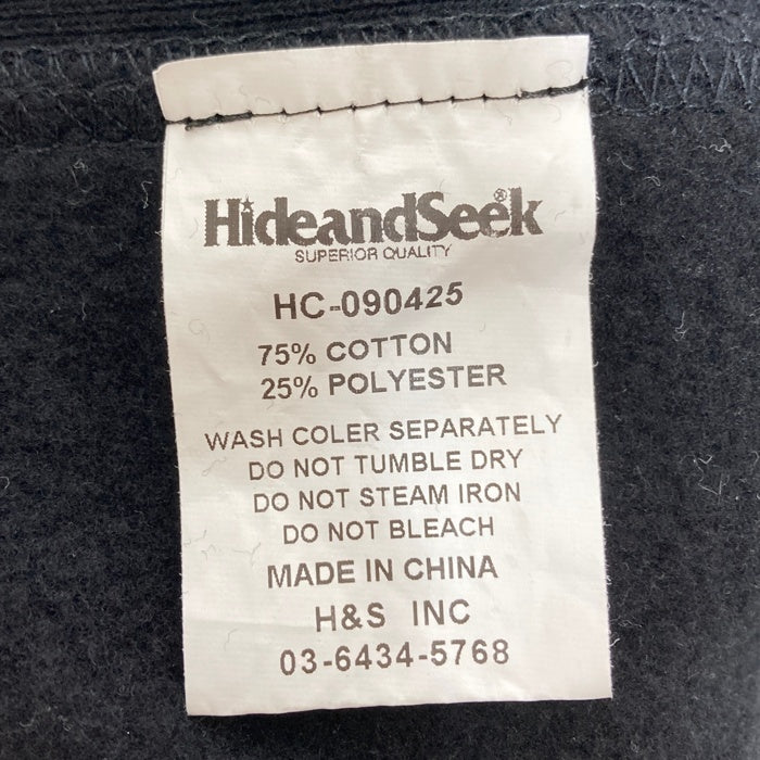 Hide&Seek ハイドアンドシーク 30th Hooded Sweat Shirt プルオーバースウェットパーカー ブラック ブルー HC-090425 Size L 瑞穂店