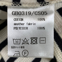 glamb グラム コットン ヘンリーネック ボーダーカットソー ロングスリーブ ホワイト ブラック GB0319/CS05 Size 3 福生店