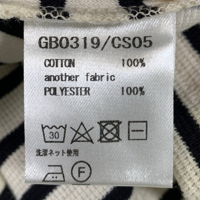 glamb グラム コットン ヘンリーネック ボーダーカットソー ロングスリーブ ホワイト ブラック GB0319/CS05 Size 3 福生店