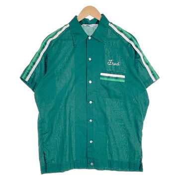 70's Hilton ヒルトン ボーリングシャツ 半袖 グリーン USA製 Size L 福生店