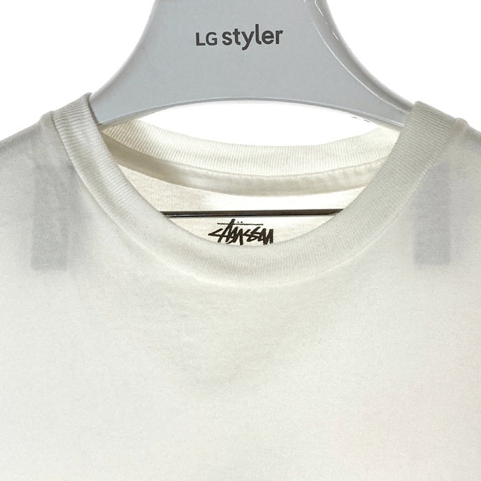 STUSSY ステューシー Schott ショット 100周年 BUILT FOR THE LONG HAUL!! Tシャツ ホワイト sizeL★汚れ有 瑞穂店