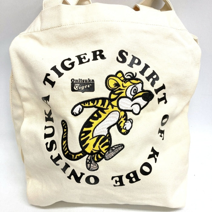 Onitsuka Tiger オニツカタイガー タイガー刺繍 2WAY キャンバス ショルダーバッグ キナリ 瑞穂店