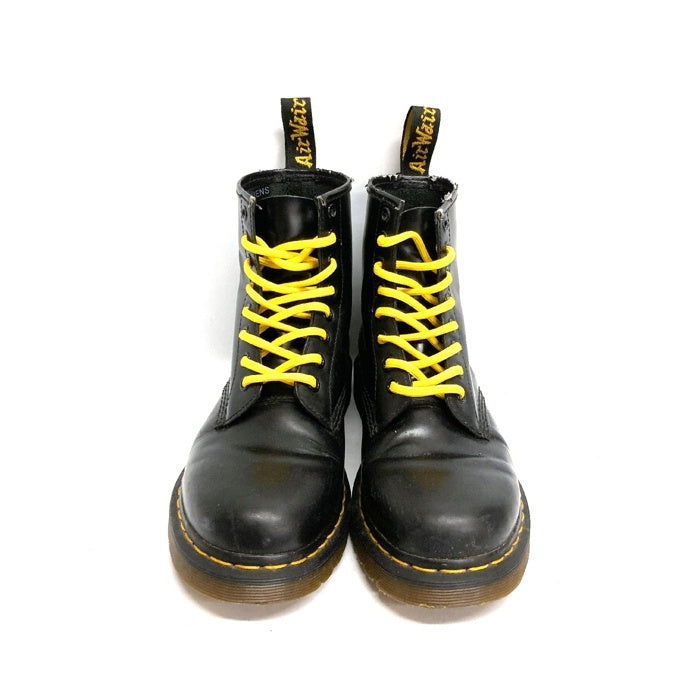 Dr.Martens ドクターマーチン 8ホール レザーブーツ 黄色紐 ブラック sizeUK6 瑞穂店