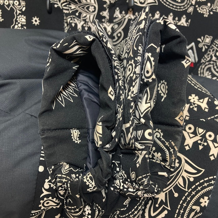 FIRST DOWN ファーストダウン 203-1501 ペイズリー柄 ダウンジャケット ブラック sizeS 瑞穂店
