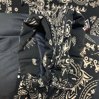 FIRST DOWN ファーストダウン 203-1501 ペイズリー柄 ダウンジャケット ブラック sizeS 瑞穂店